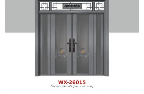 Cửa inox tấm nổi ghép – sơn nung WX-26015