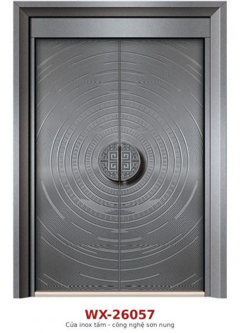Cửa inox tấm công nghệ sơn nung WX-26057